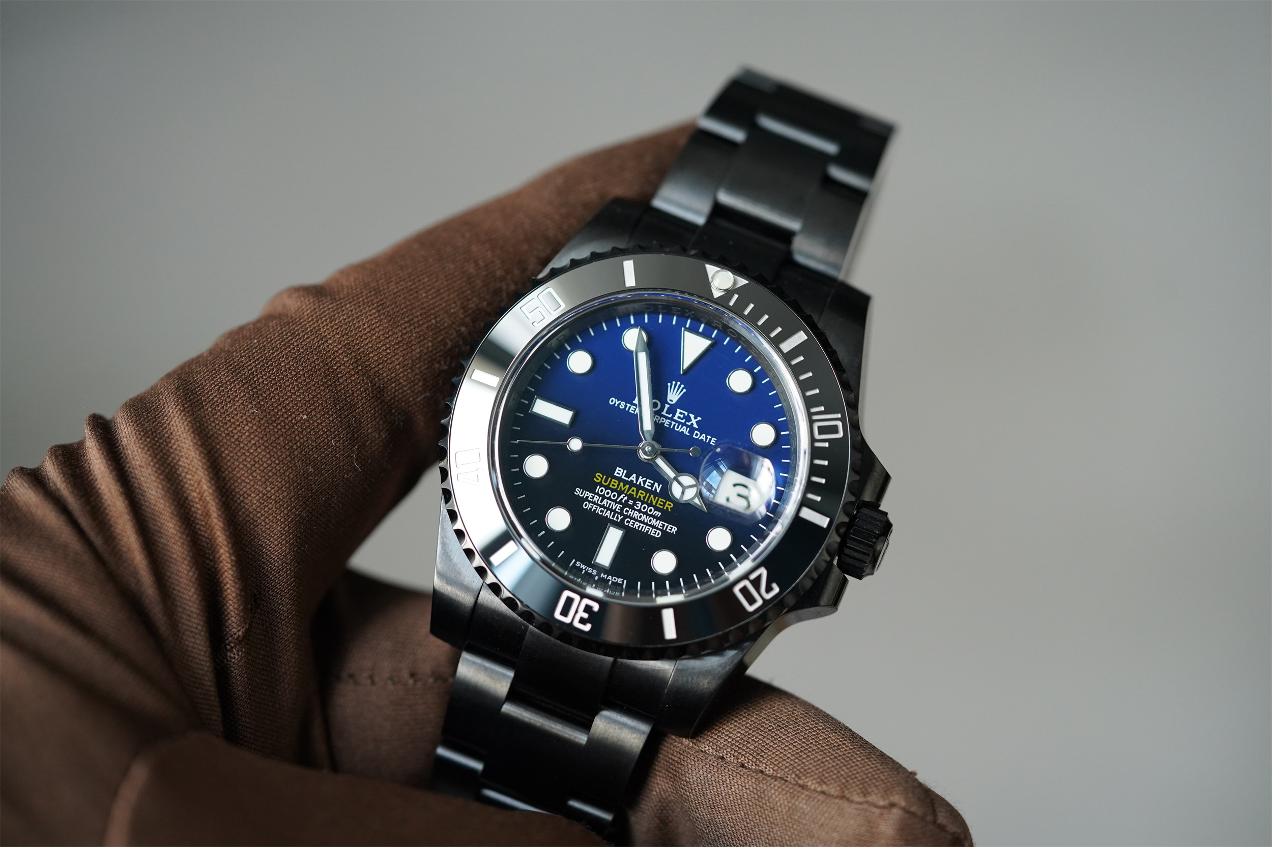 德国BLAKEN改装方案，劳力士116610水鬼升级渐变蓝